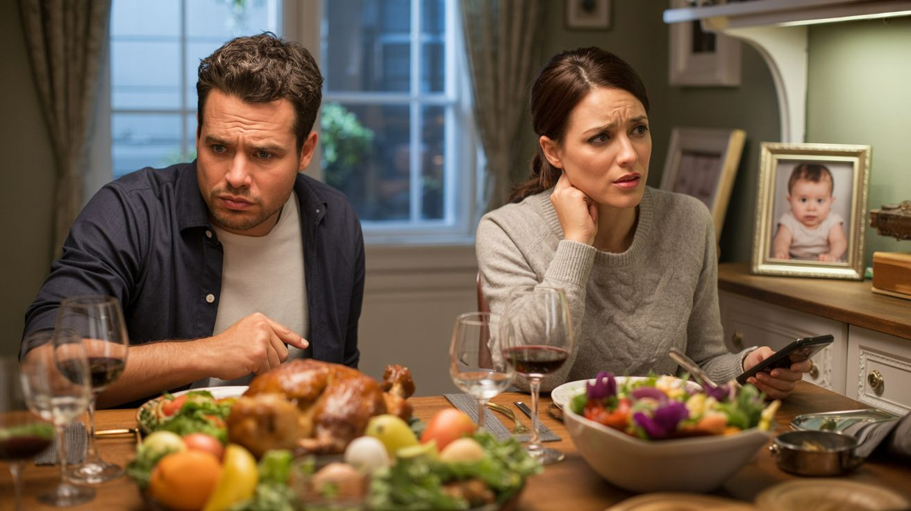 AITA for not telling my friend and his wife his son was sick so he wouldn’t leave dinner early?