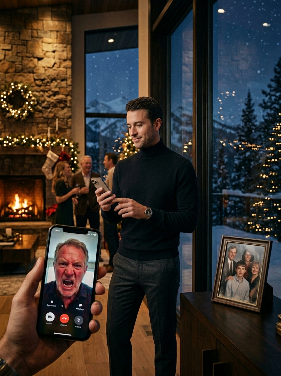 My Dad Texted Me Two Weeks Before Christmas And Called Me A Deadbeat To My Face… So I Hosted Everyone He Loves At My $8 Million Mountain Lodge And Watched Him Find Out On Speakerphone