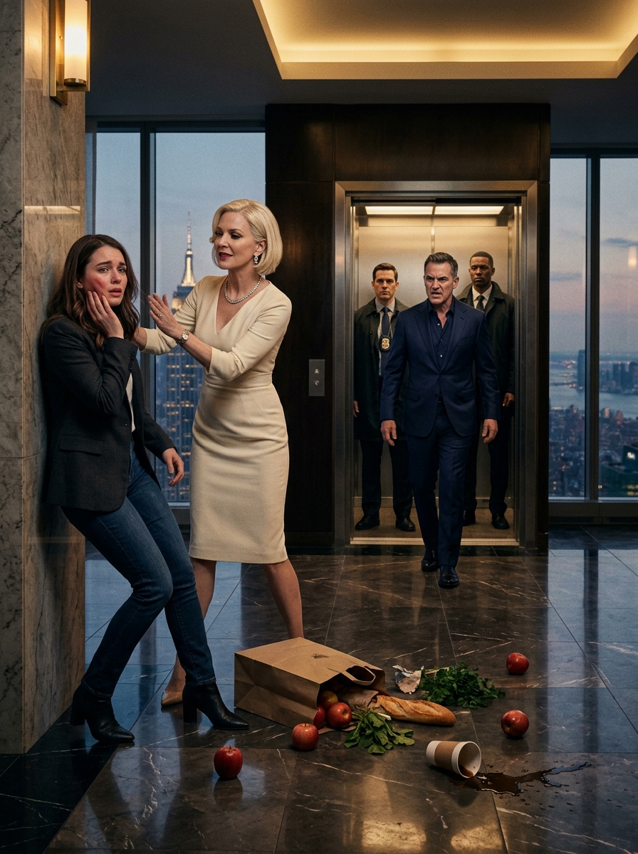 The Billionaire’s Ex-Wife Called Me a Gold-Digging Nobody Before She Slapped Me in Our Penthouse Lobby – Then My Husband Defended Her With A Shocking