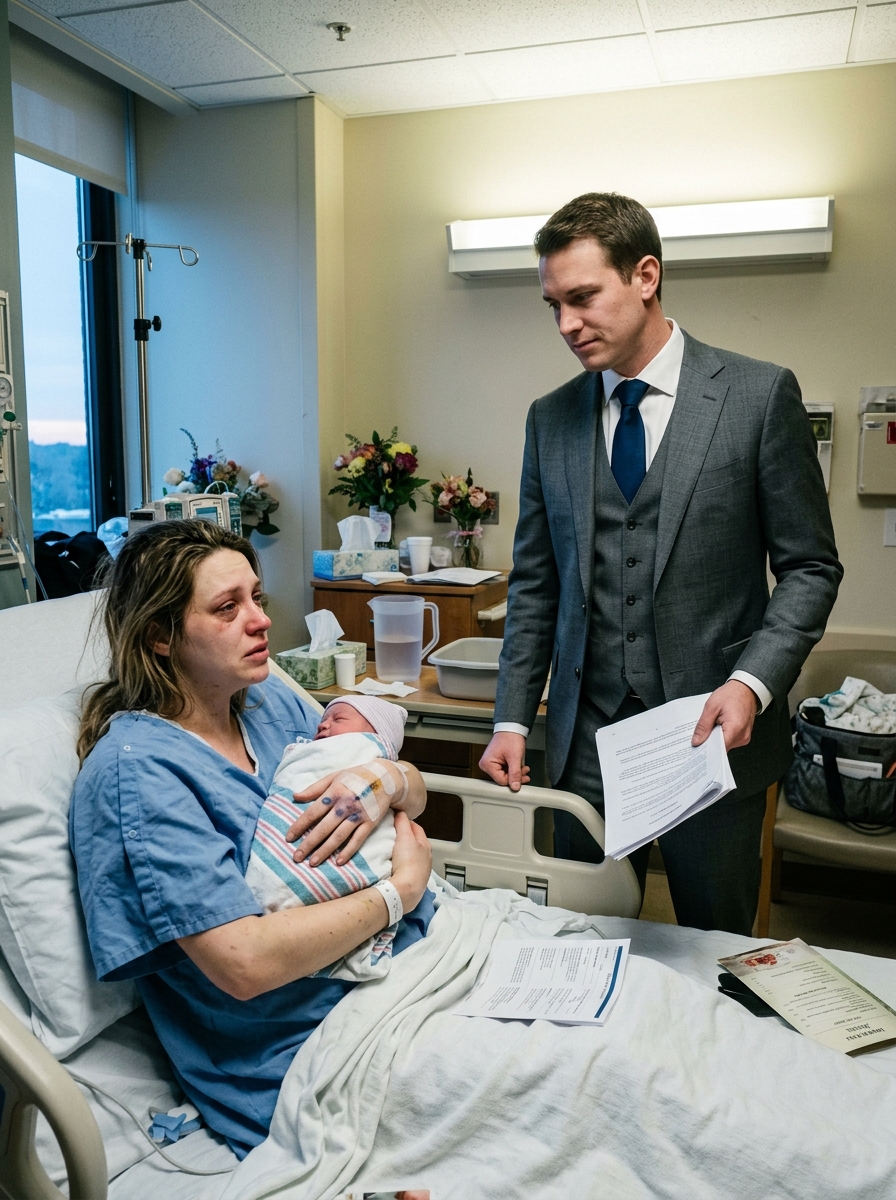 She Left With Their Newborn After Her Husband Made Her Sign Away Their Entire Future