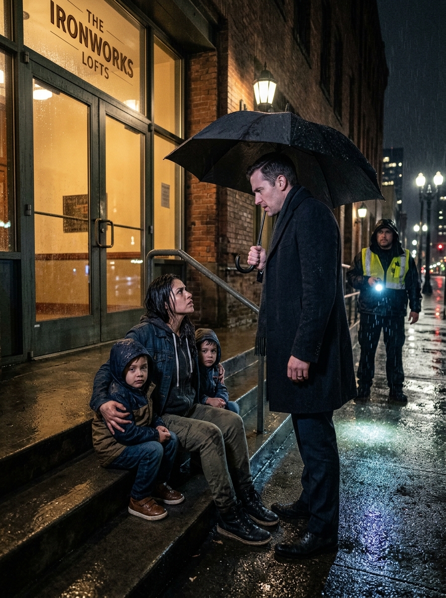 A Lonely Millionaire Gave Shelter to a Stranger Mother and Her Twins for One Rainy Night — But the Children Recognized Him as the Father They Had Been Waiting for All Their Lives