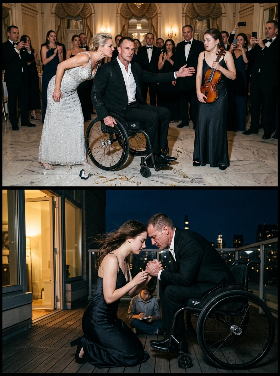 The Disabled Mafia King Humiliated at His Own Engagement Suddenly Chose a Broke Violinist as His Bride — But No One Expected the Quiet Musician to Become the Woman Who Would Rebuild His Empire