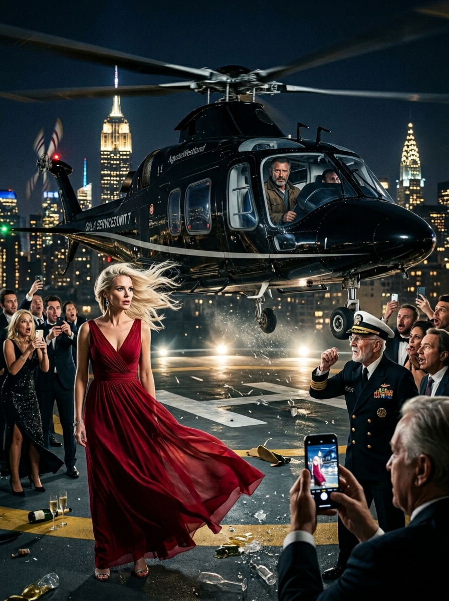 She Mocked The Janitor In Front Of Manhattan’s Elite — “Fly This Helicopter And I’ll Marry You” — But He Took The Controls, And The Man She Humiliated Had Been Quietly Protecting Her Family For Eight Years