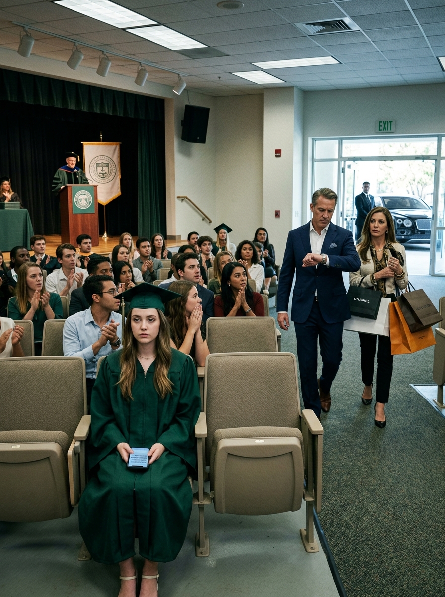 My Parents Walked Out Of My Graduation Ceremony To Pick Up My Sister’s Bentley… They Didn’t Know I’d Just Become The State’s Youngest Billionaire — Or That The Car Was Registered In My Name