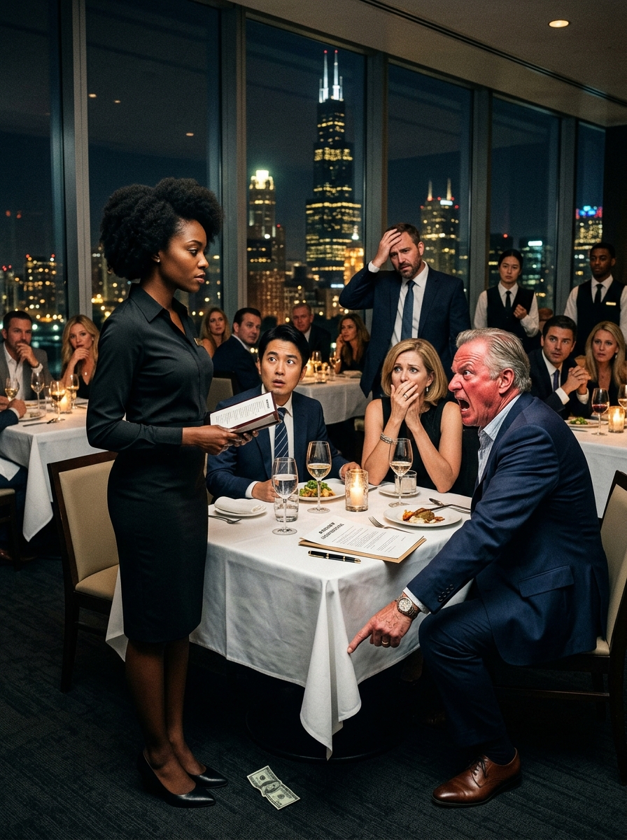 A Billionaire Laughed At His Waitress In Japanese All Night — She Understood Every Word — And When He Threw A Hundred Dollars On The Floor And Told Her To Pick It Up, She Said Three Words That Changed The Room
