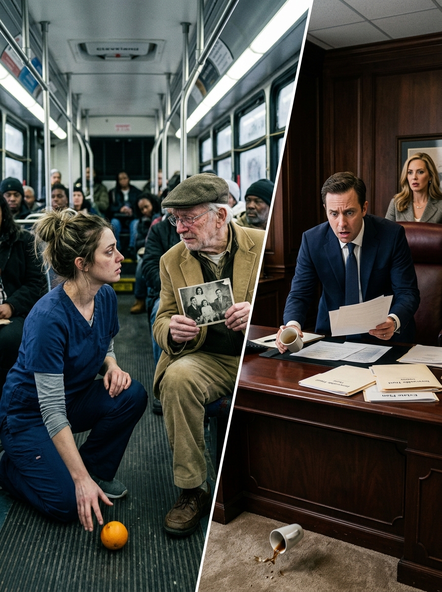 I Picked Up An Orange That Rolled Down A City Bus Aisle… And It Gave Me Back A Grandfather I Never Knew I Had — And Exposed The Lie My Brother Had Been Living For Nine Years