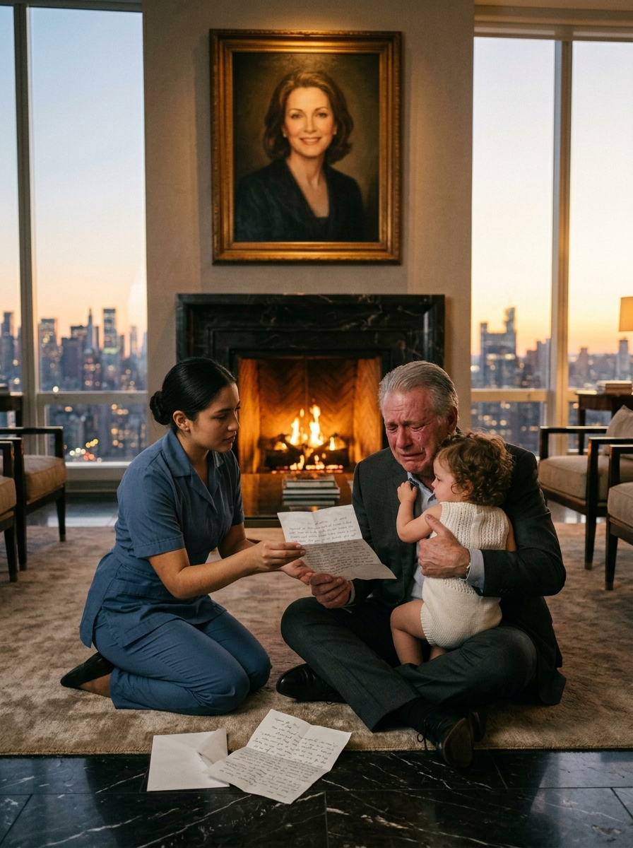 He Couldn’t Remember His Own Daughter’s Laugh — So The Maid Who Held Her Every Day Sat Him On The Floor And Handed Him A Letter His Late Wife Had Written… For Exactly This Moment