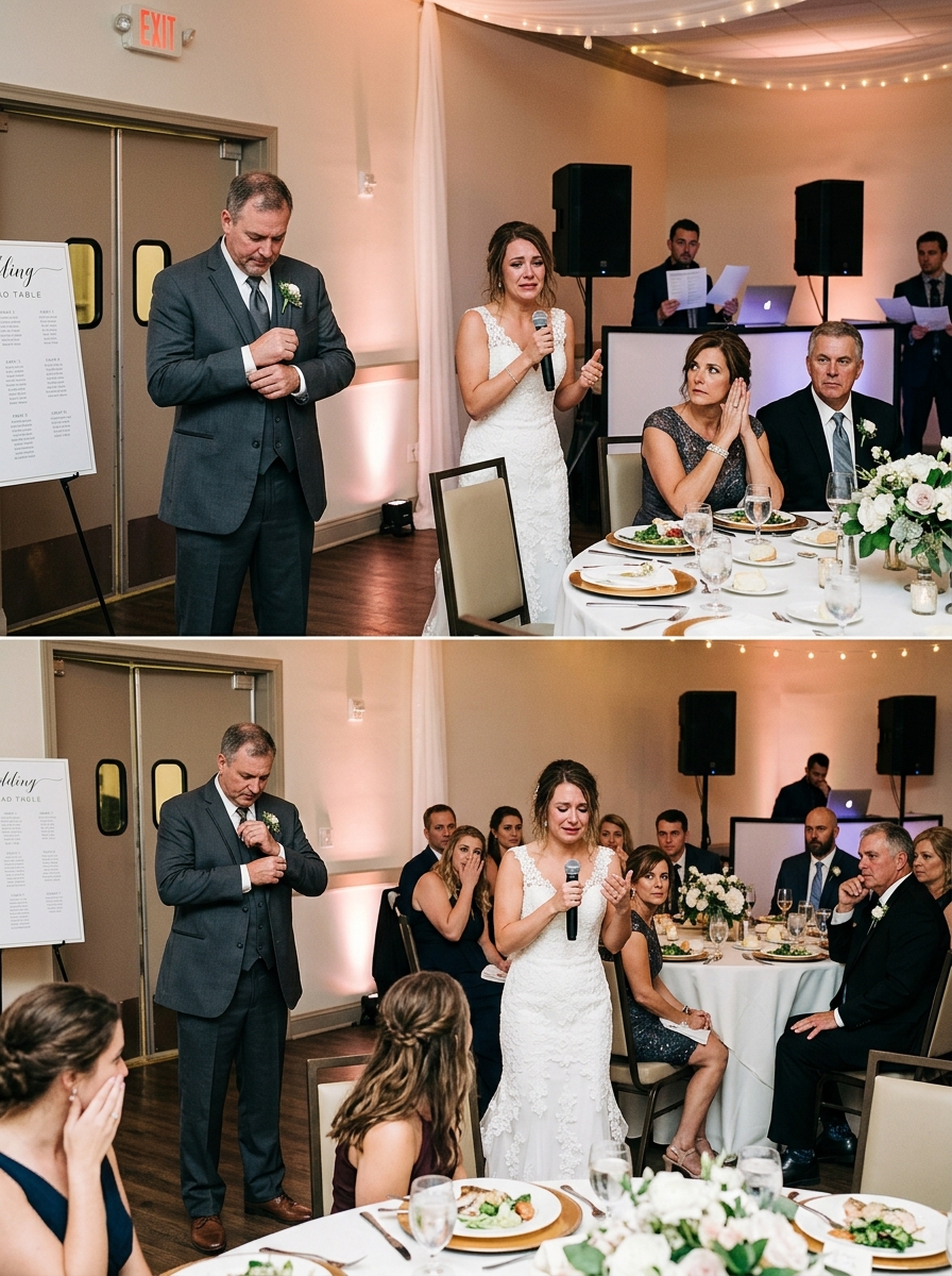 People Who Watch The Wedding Video Notice The Silence Around Him First… Then They Realize He’d Been Edited Out Of The Program Entirely — And What His Daughter Did Next Stopped The Whole Room