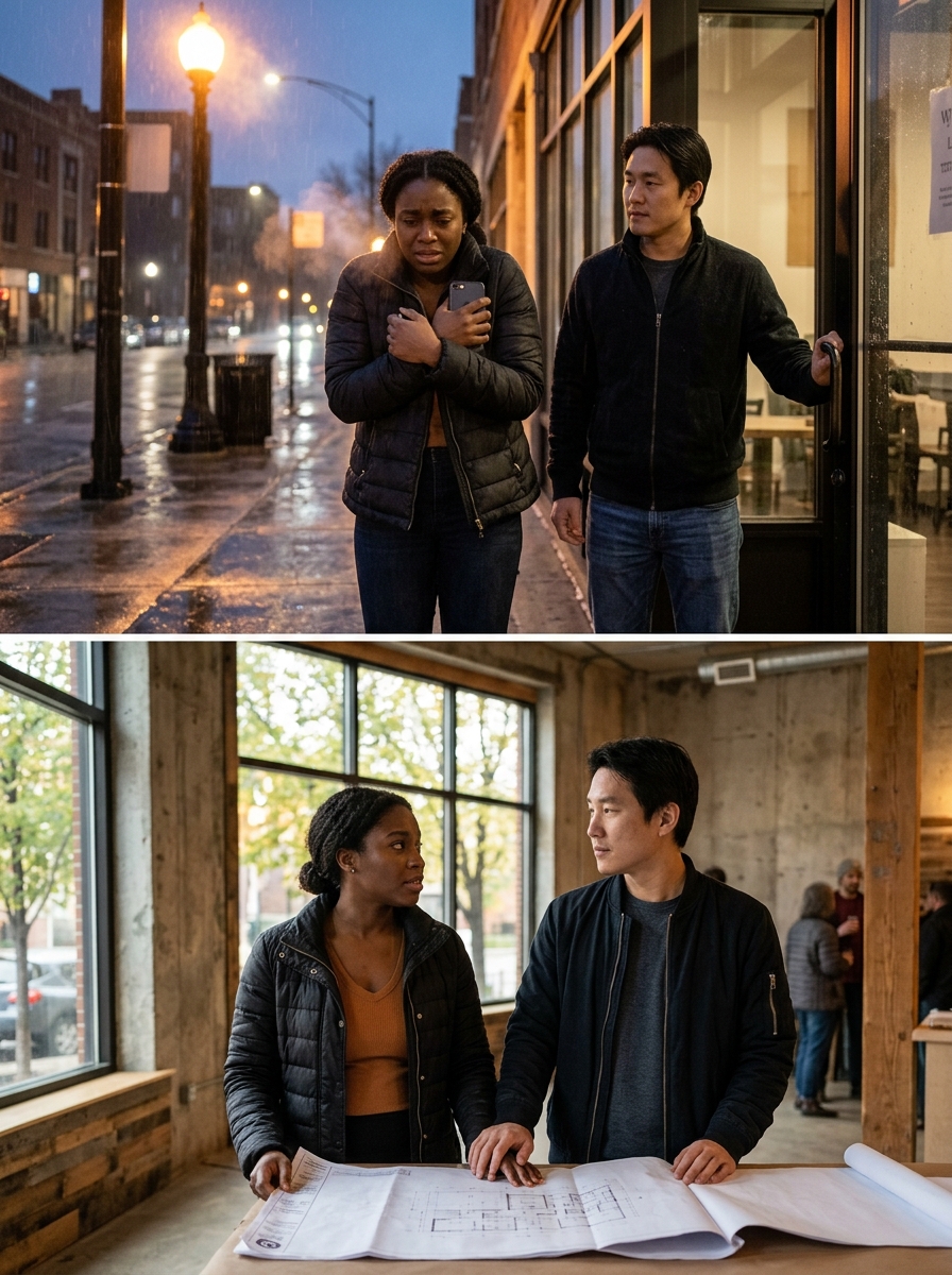 She Lost Her Dream Job in Chicago During a Rainstorm — Then a Quiet Stranger Offered Her More Than Work, and Together They Built a Community That Taught Them What Love, Purpose, and Belonging Really Mean