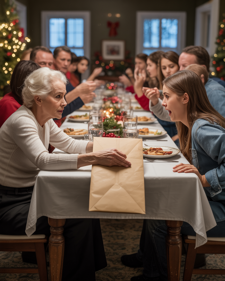 The Envelope She Passed Me Under the Tablecloth at Christmas Dinner Changed Everything I Thought I Knew About the Woman Who Raised Me