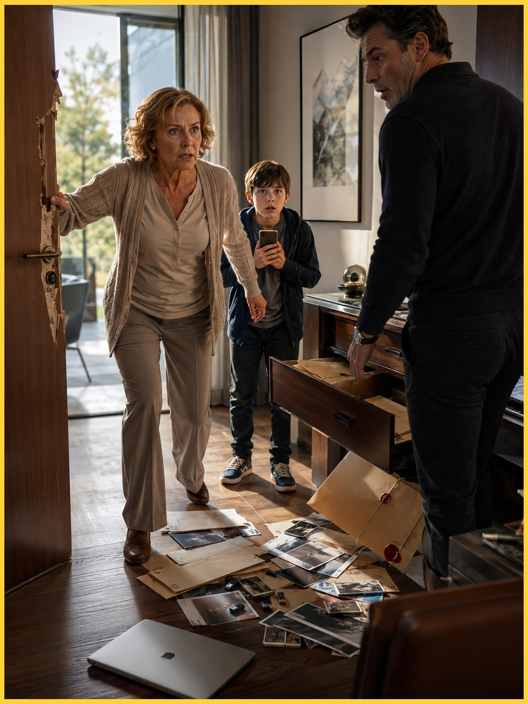 My Eleven-Year-Old Grandson Called Me Whispering, “Grandma, Please Come” — Then I Broke Down the Locked Door and Found My Son-in-Law’s Secret Files