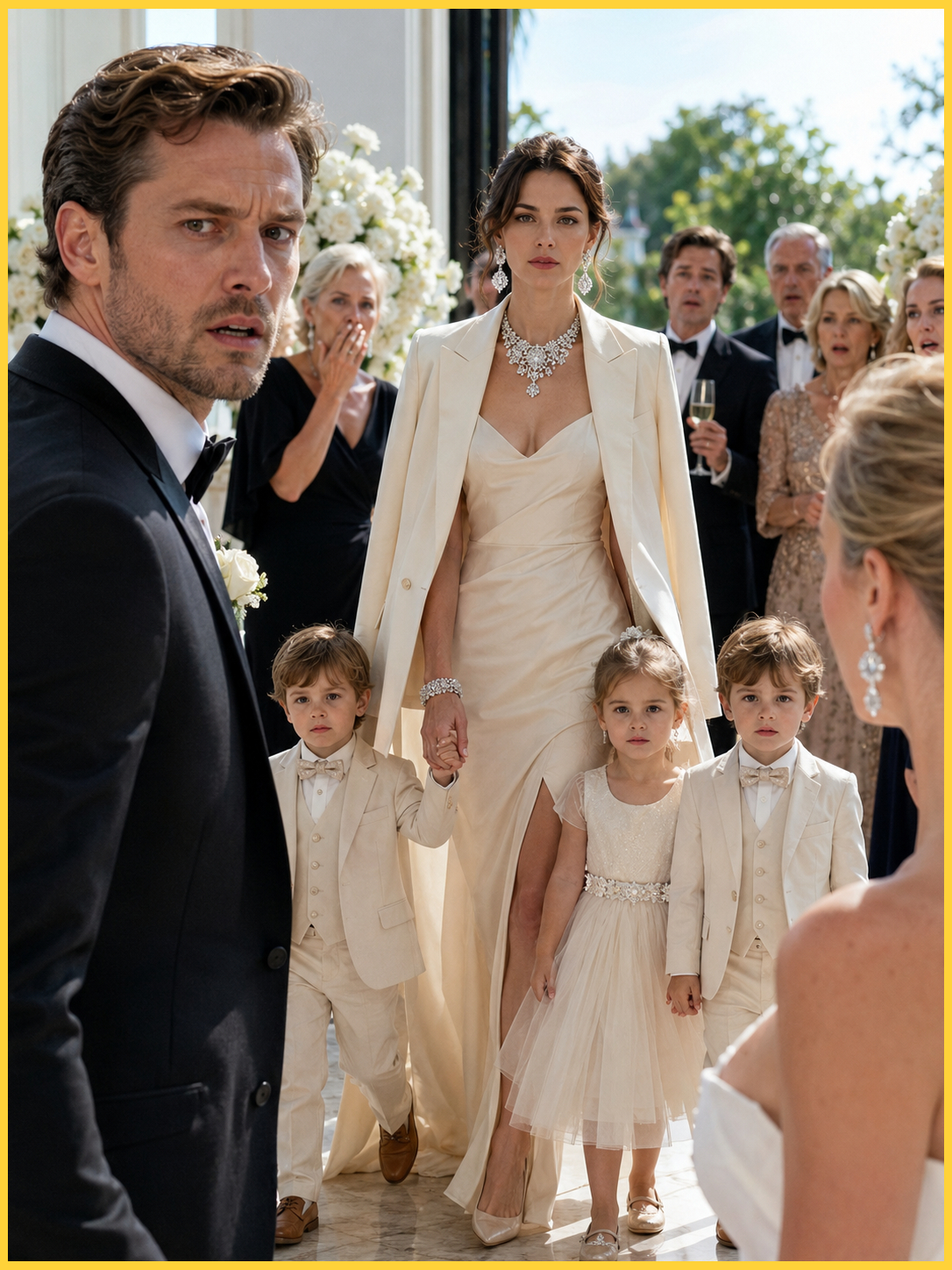 He sent the wedding invitation with cruel intent, determined to flaunt his wealth and mock his ex-wife’s supposed poverty before the elite. But his smug laughter turned to icy dread when she swept into the room draped in diamonds—wealthier than anyone present—and carrying the secret triplets he never knew existed.