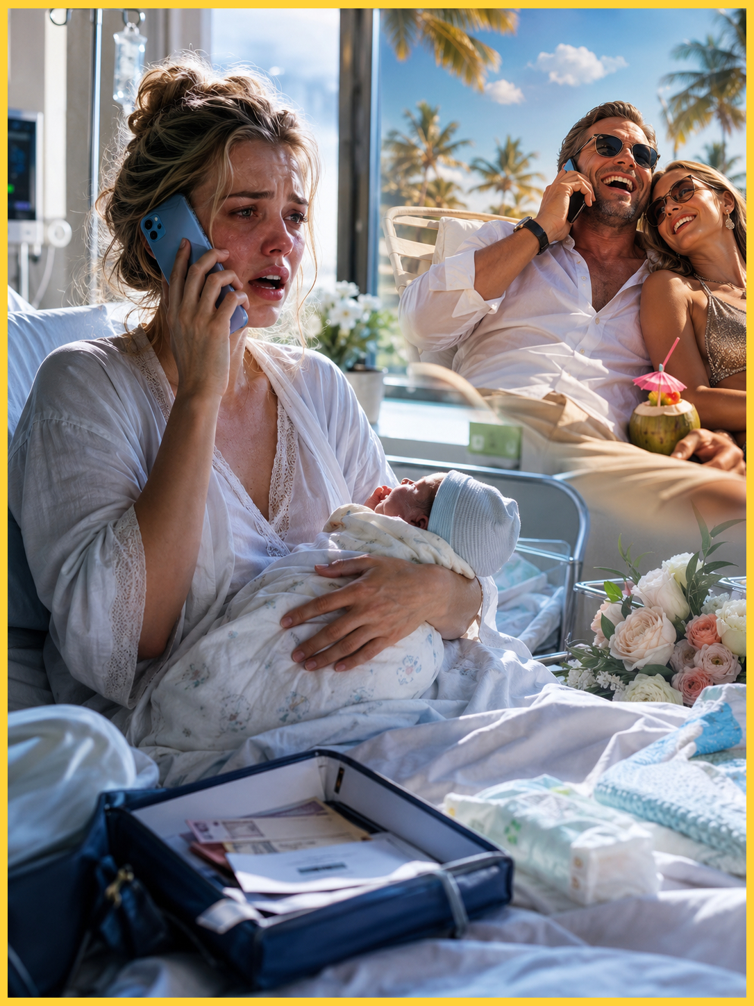 Just hours after giving birth, I learned my husband had drained our baby’s emergency fund to fly his mistress to Hawaii. When I confronted him, he laughed and said, ‘You’re stuck at home with diapers now. I deserve a real vacation.”