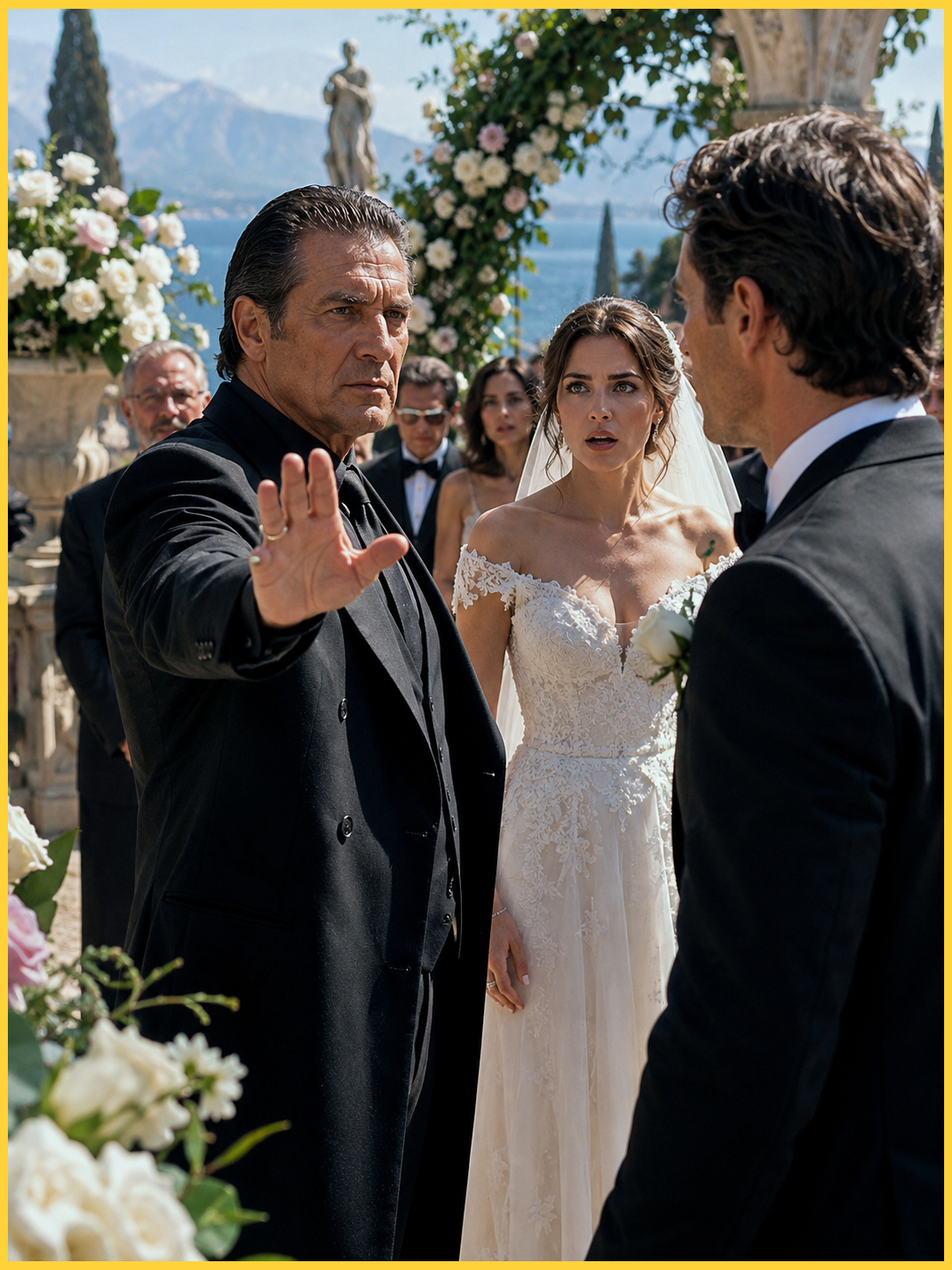 The Mafia Boss Walked Into a Bride’s Wedding and Stopped the Ceremony — Then He Revealed Her Groom Had Her Family Theater Condemned the Night Before