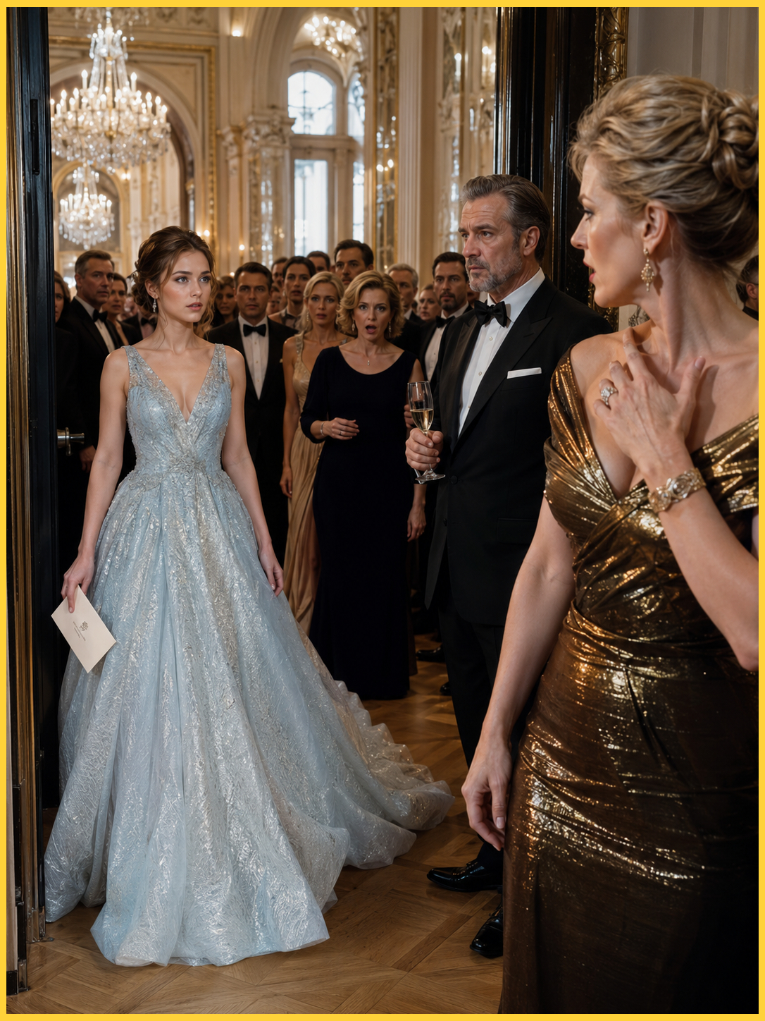She wanted to humiliate her employee in front of 300 guests. ‘Don’t forget to come with etiquette,’ she sneered, certain the young woman would arrive ashamed, dressed in borrowed clothes. But when the evening began, the girl walked in wearing a breathtaking, impossible gown—clutching her invitation—and carrying a family secret no one in that room was prepared to hear.