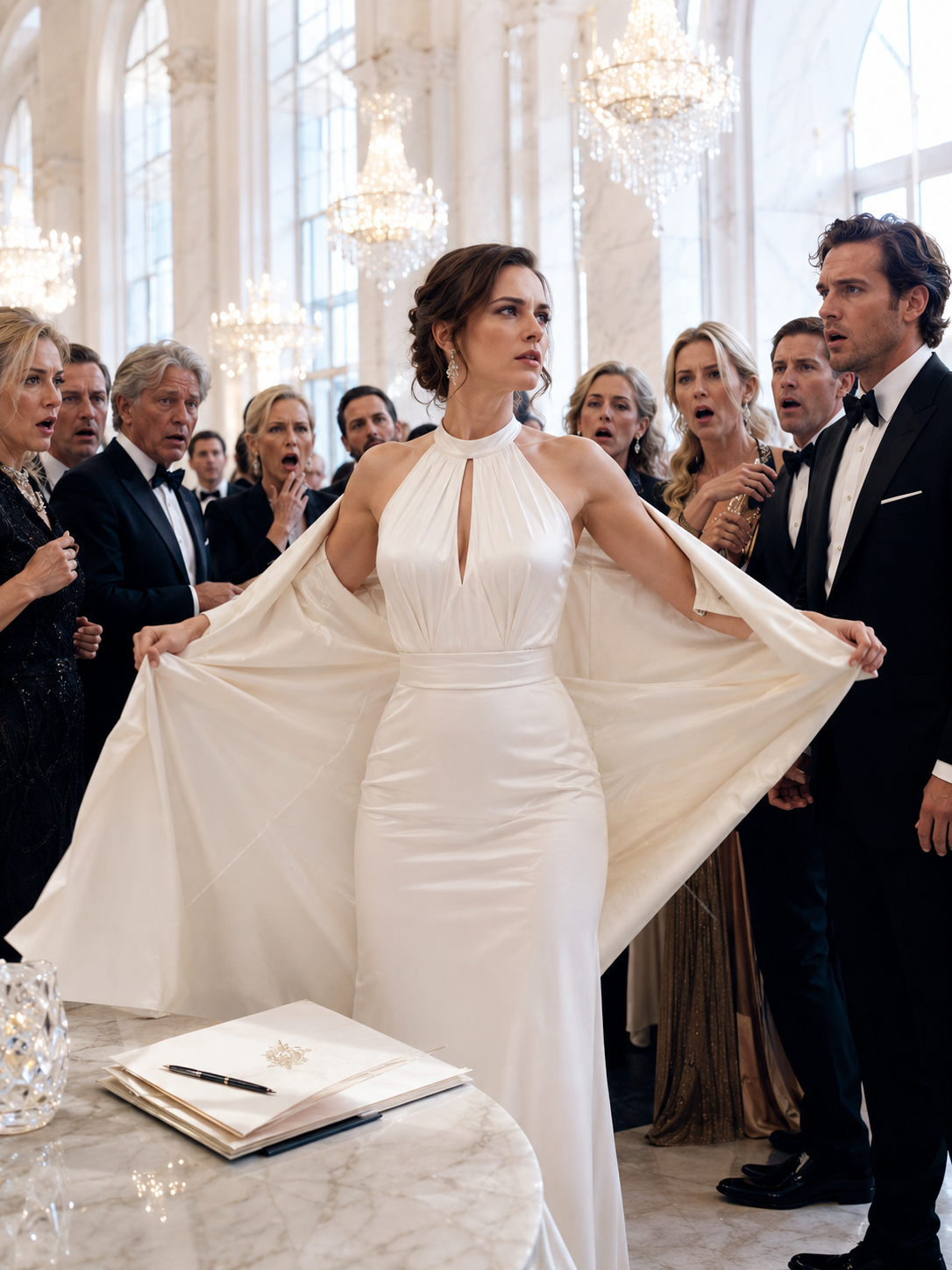 The guests sneered at her, convinced she was nothing more than a helpless social climber. Their cruel words cut deep—until she finally snapped. With one decisive move, she tore away the mask of humility, exposing herself as the sole billionaire heiress who owned the building, the gala itself, and the destinies of every arrogant soul daring to humiliate her.