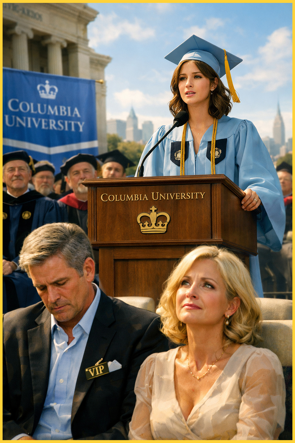When I was 13, my parents abandoned me in a hospital because my cancer treatment was ‘too expensive.’ Fifteen years later, after learning I had become valedictorian of Columbia University’s College of Physicians and Surgeons, they demanded VIP seats. They thought they could erase the past with privilege—but the truth was waiting for them in every word of my speech.
