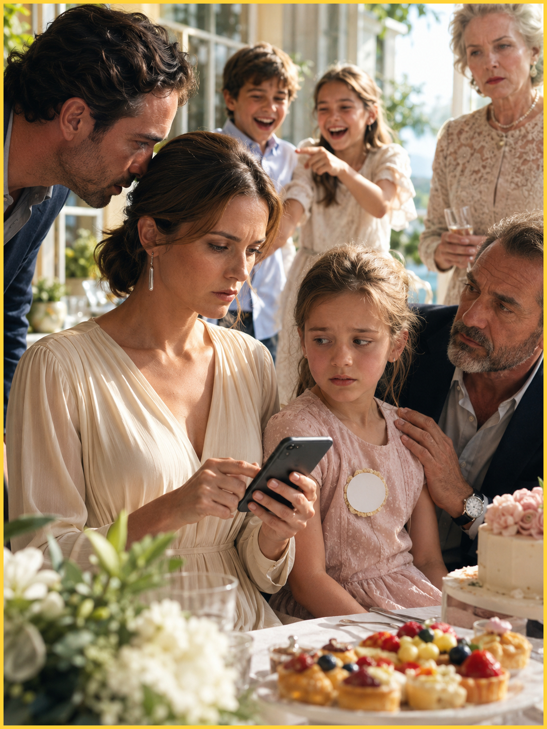 My mother promised, ‘Come early, we’ll celebrate.’ But when we arrived, my daughter was handed a tag stamped ‘Limited Guest.’ My brother leaned in, whispering, ‘That means no food.’ His children burst out laughing. I brushed the cream‑colored card between my fingers, pulled out my phone, and typed one command that ended the night before it even began: ‘Cancel everything.’