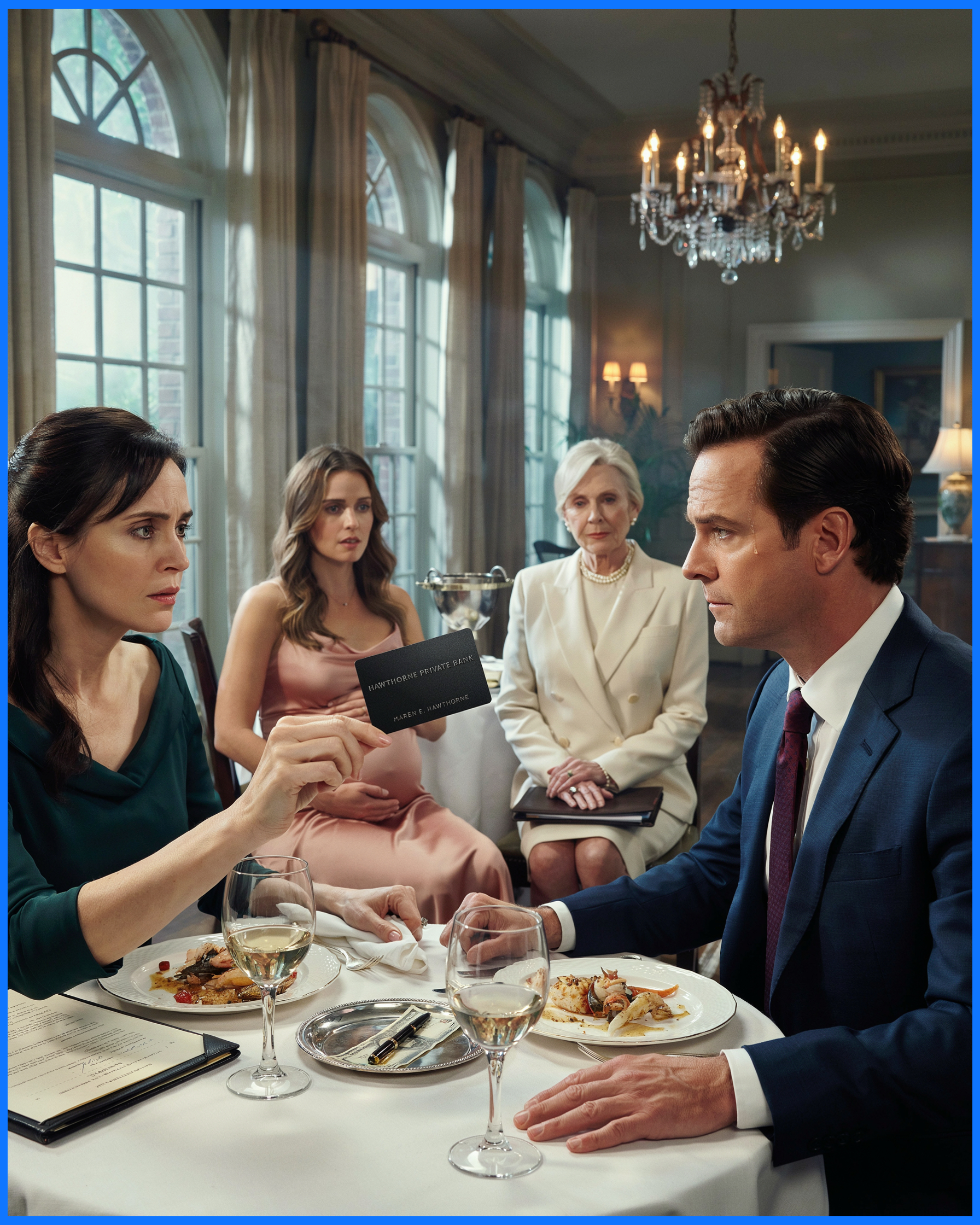 At My Divorce Lunch, My Husband’s Pregnant Mistress Paid With a Black Card Carrying My Name — Then the Bank Revealed the Transfer They Had Planned to Blame on Me