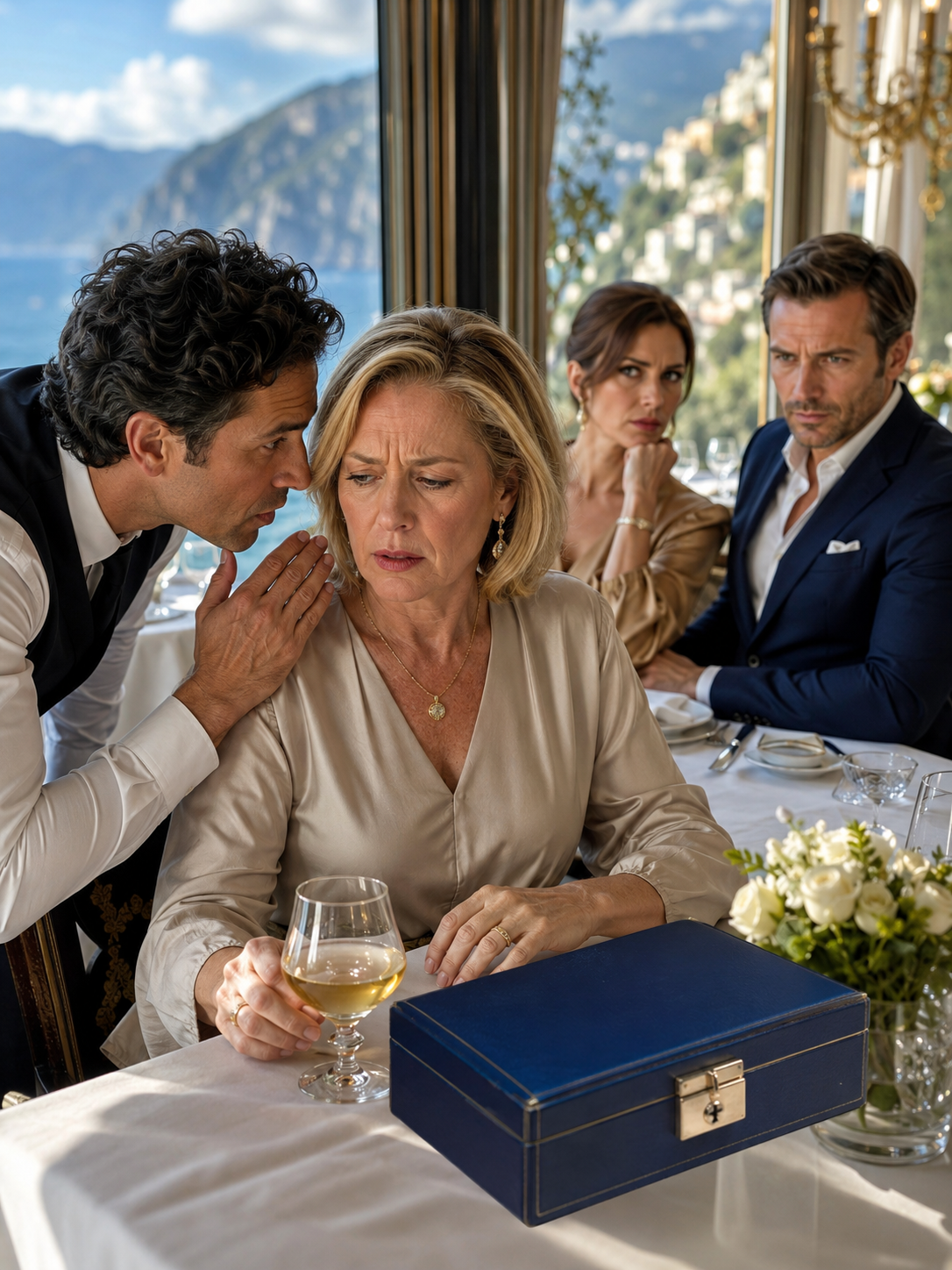 My son-in-law said the drink would help me sleep after a difficult evening. Minutes later, a waiter whispered that he had watched him tamper with it. By morning, my daughter was supposed to convince everyone I could no longer manage my own life—before I uncovered why they were so afraid of my husband’s locked blue case.