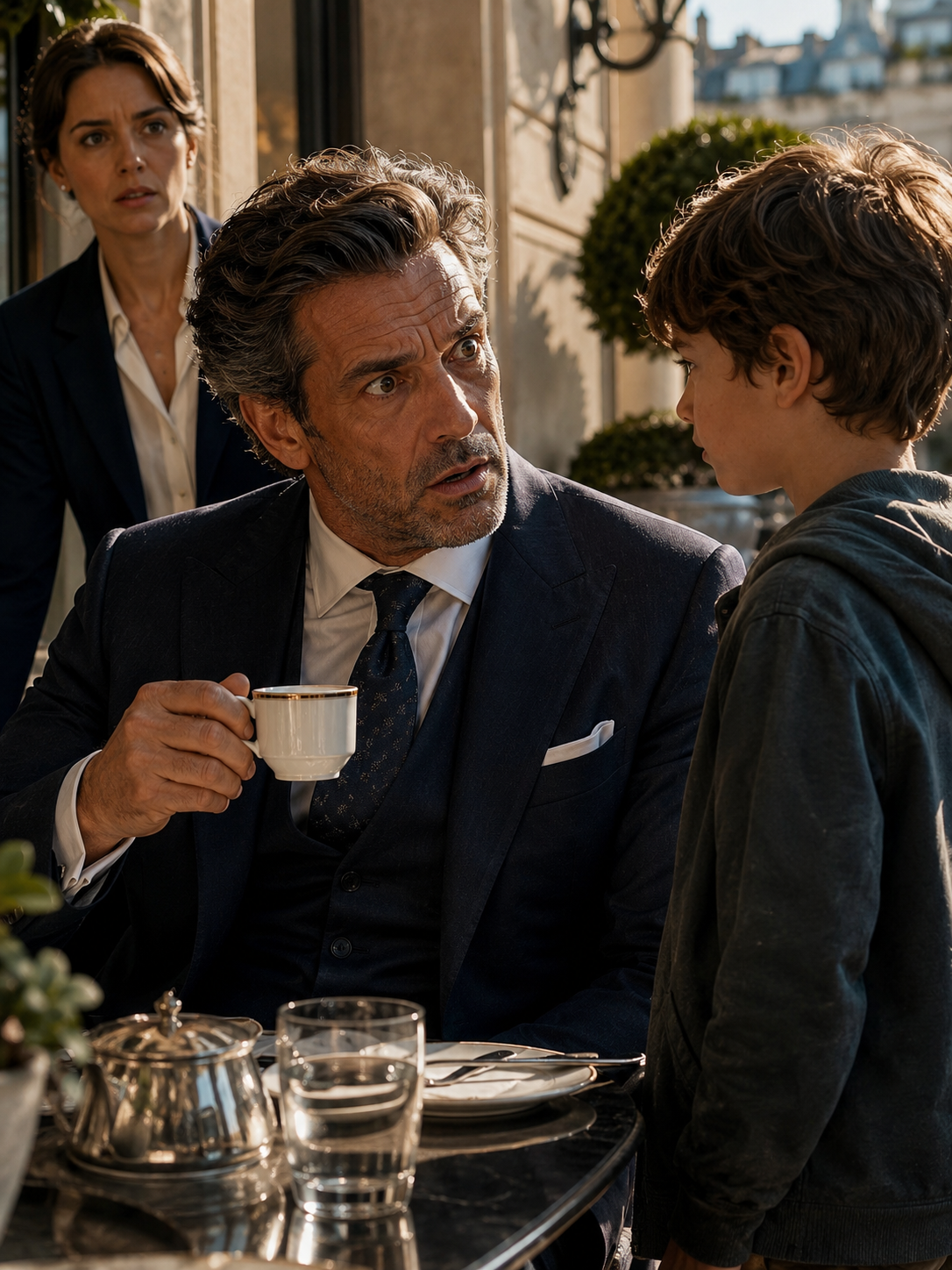 A Billionaire CEO Was About to Take His Morning Coffee… Until a Young Boy Quietly Said Four Words That Stopped Him Cold – Then the CEO Learned Who Had Buried the Truth for Years
