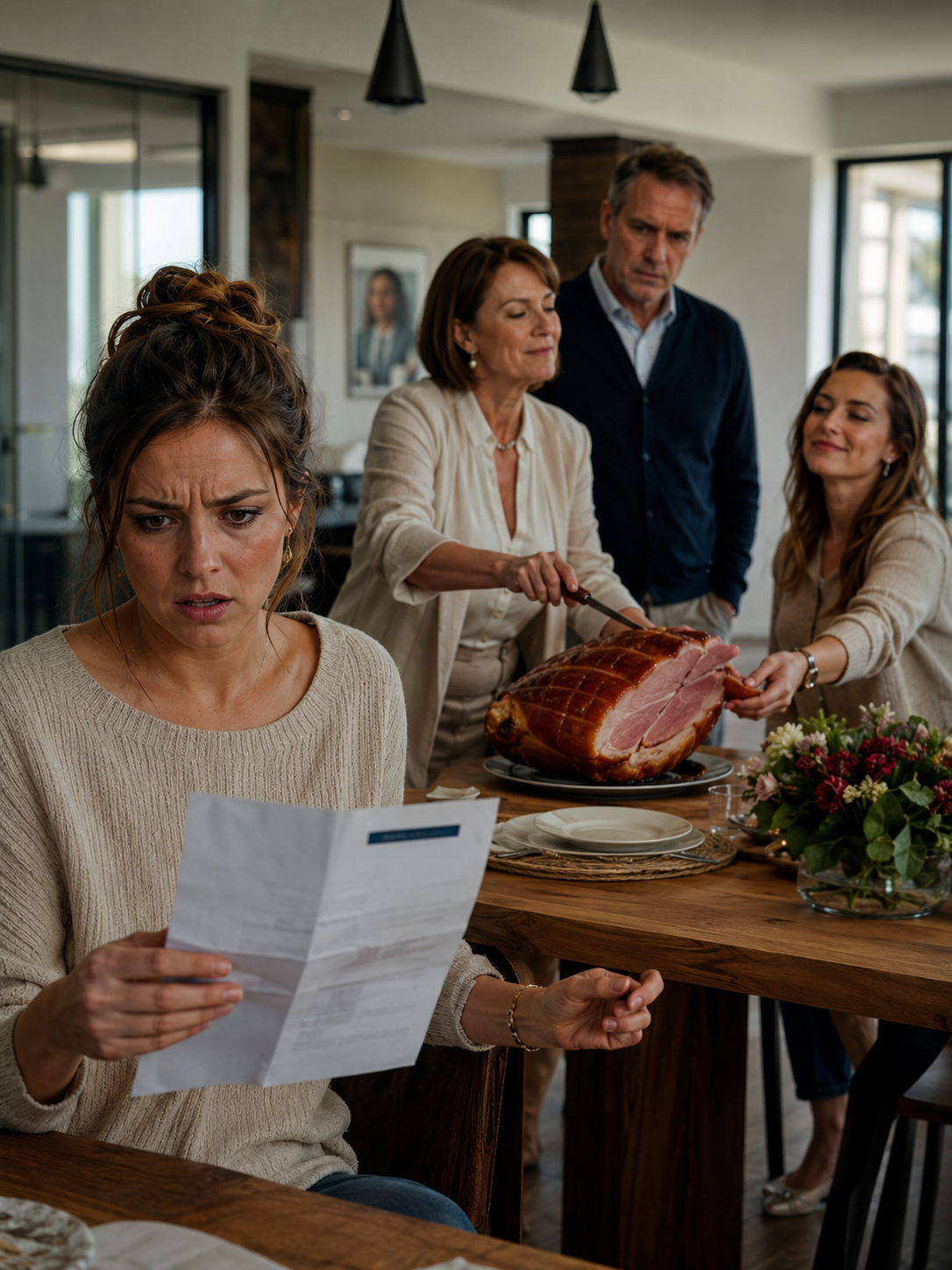 My father spent a month smoking one ham for me, and my in-laws promised it to my sister-in-law before I even tasted it. I thought they were only stealing food — until a bank letter showed me they had been taking something much bigger.