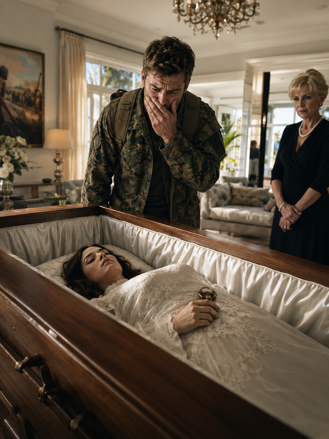 When I came home from deployment, my mother told me my wife had died giving birth and placed a coffin in the middle of my living room. But the brass key clenched in my wife’s hand led me to proof that my mother had hidden one terrible truth about my past for thirty years—and might be trying to take my newborn son the same way.