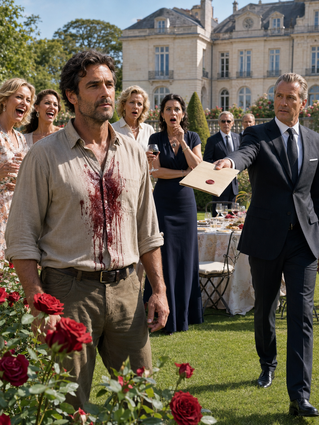 They called him “just the gardener,” spilled wine on his shirt, and laughed as if he had never been anything more than hired help. But when a lawyer crossed the lawn with a sealed folder from a dead real estate titan, the Prescotts began to realize the quiet man tending their roses might know more about their fortune than they ever dared imagine.