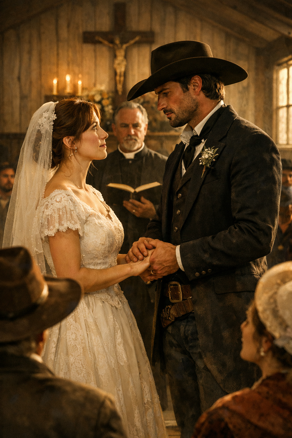 She married a man she’d never spoken to because it was the only way to save her father’s ranch. Everyone in Copper Ridge came to church expecting to watch a desperate girl trade her future for a debt she never created. Elanor walked down the aisle believing she’d just lost the right to choose the rest of her life. But the stranger waiting at the altar wasn’t behaving the way everyone—including her—expected. He spoke differently. He looked at her differently. And before the wedding day was truly over, she began to wonder whether the town had misunderstood the man she’d just married… or whether something much bigger had been hidden from her all along.