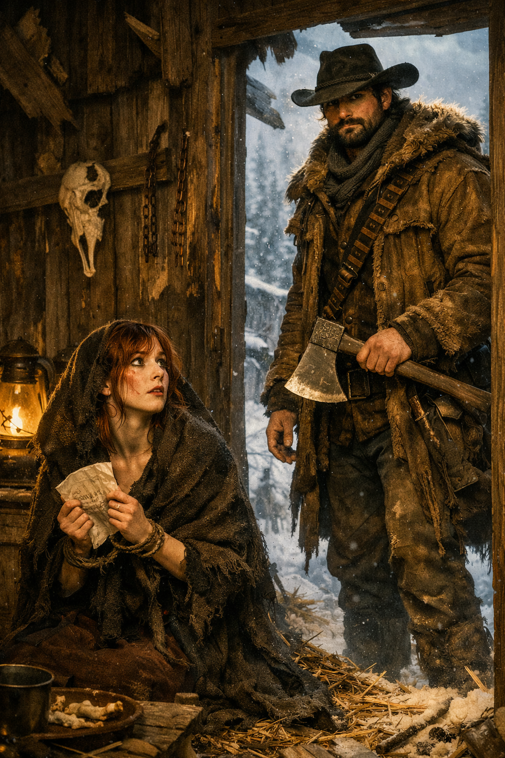The town called Valora Finch a witch, buried her reputation before they ever buried her body, and abandoned her to starve in a collapsing barn deep in the frozen wilderness. She expected the next person through that door to be carrying a rope or a torch. Instead, it was a giant stranger with an axe… asking only one question.
